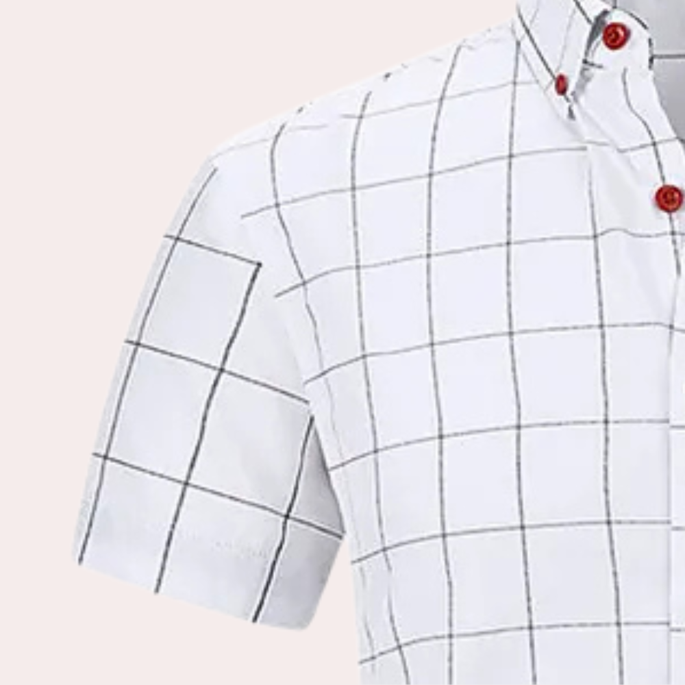 Niels - Classic plaid shirt with front buttons