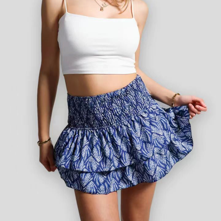 Isabela - Jupe midi élégante avec taille élastique et motif imprimé