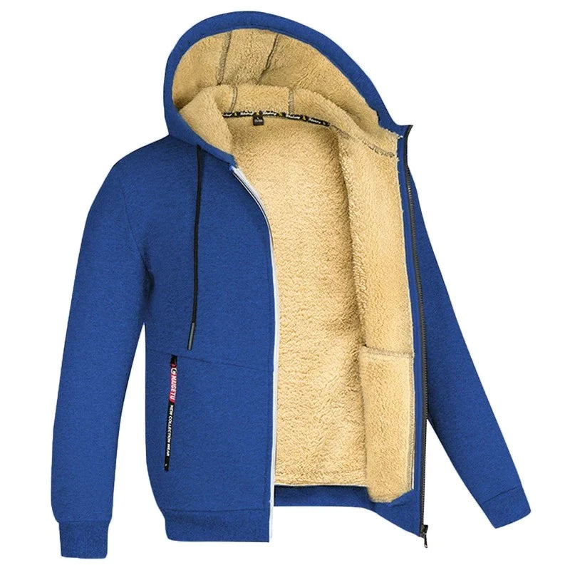 Nathaniel - Jacket with Hood and Long Sleeves with Zipper Closure