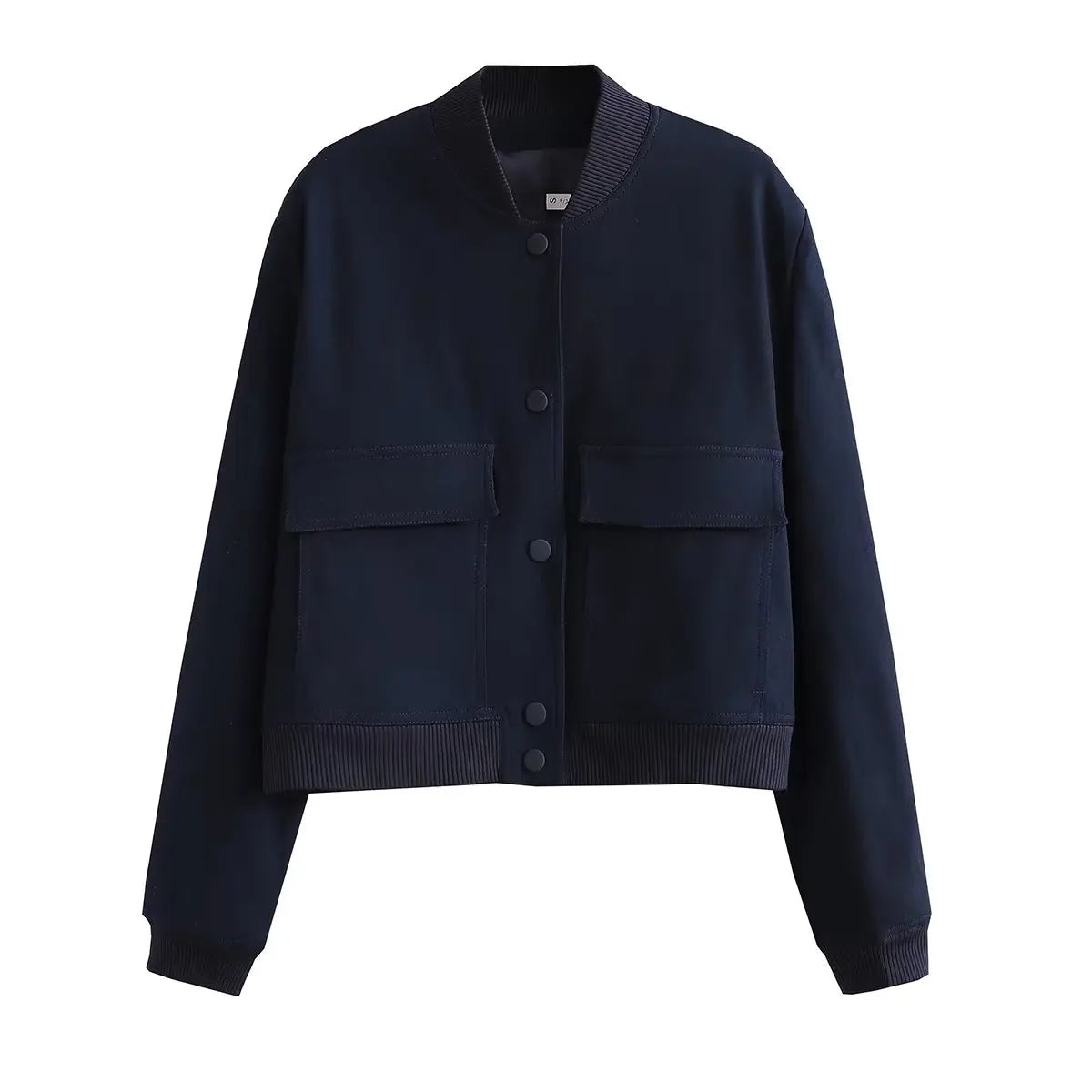 Anna - Trendy bomber bunda s výstrihom do V a praktickými vreckami