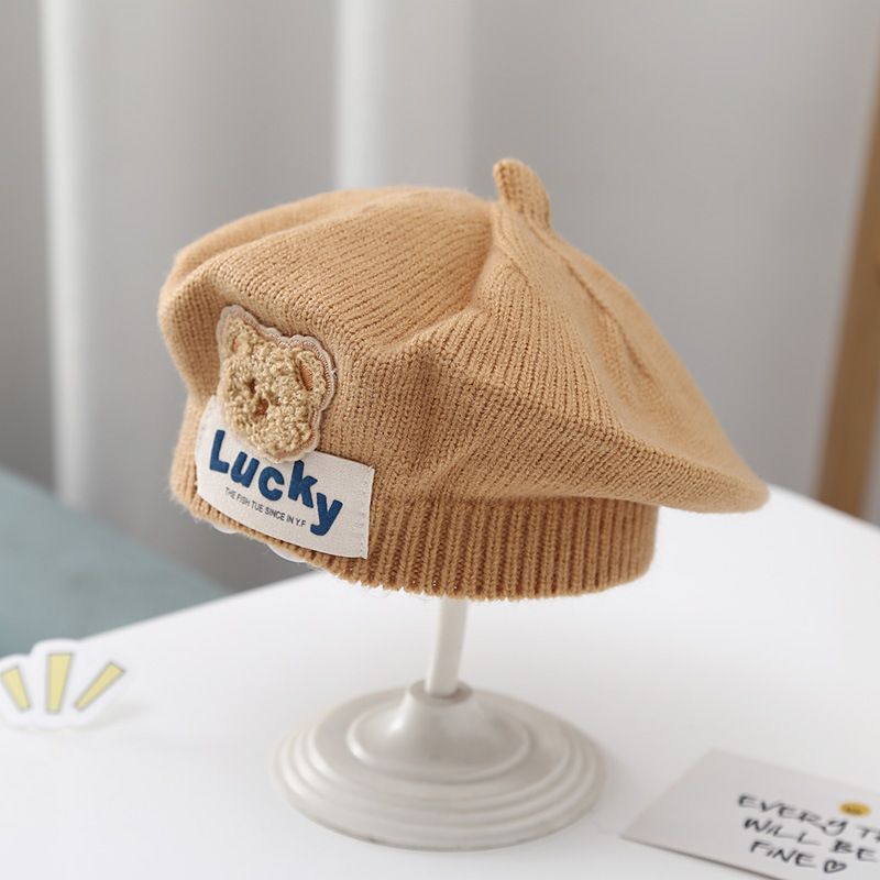 MiniFlora - Béret en tricot pour tout-petit avec motif floral