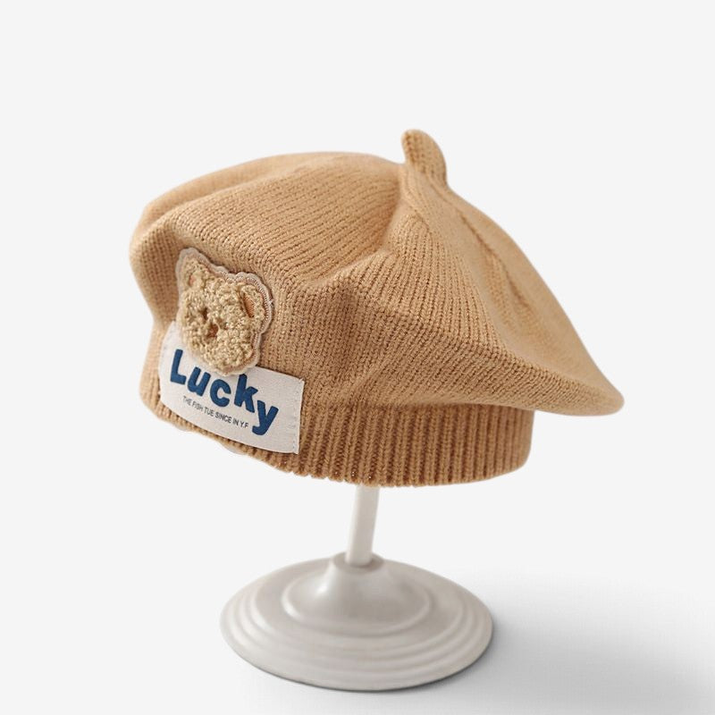 MiniFlora - Béret en tricot pour tout-petit avec motif floral