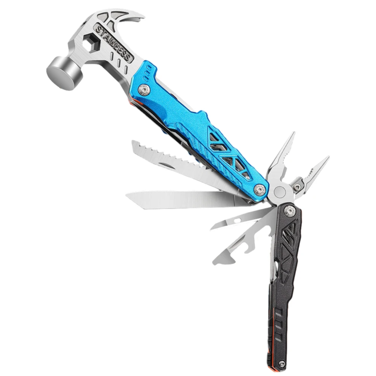 ForgeMate – Opvouwbare multitoolhamer met uitklapbare tang en meerdere gereedschapsbladen