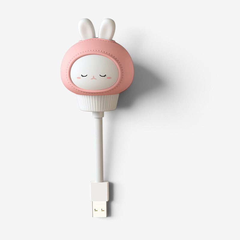 PawsGlow - Luce notturna LED USB con design di animali dei cartoni animati