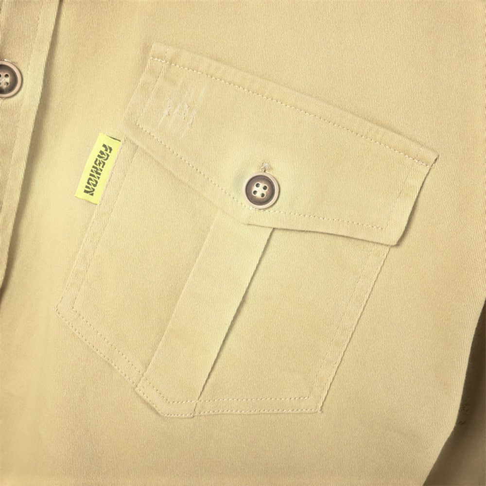 Frank - Chemise à manches longues avec détails usés et poches poitrine
