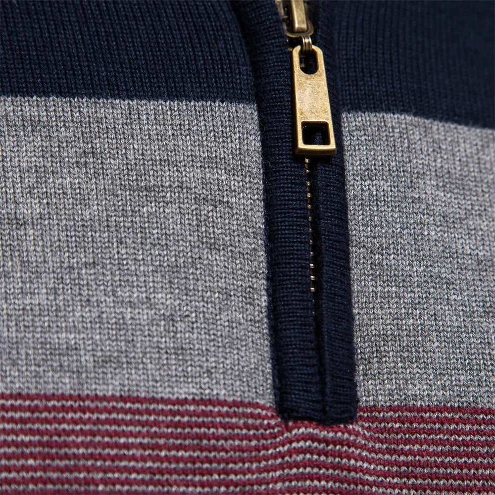 HalfZipCore - sweter z krótkim zamkiem, stójką i regularnym krojem