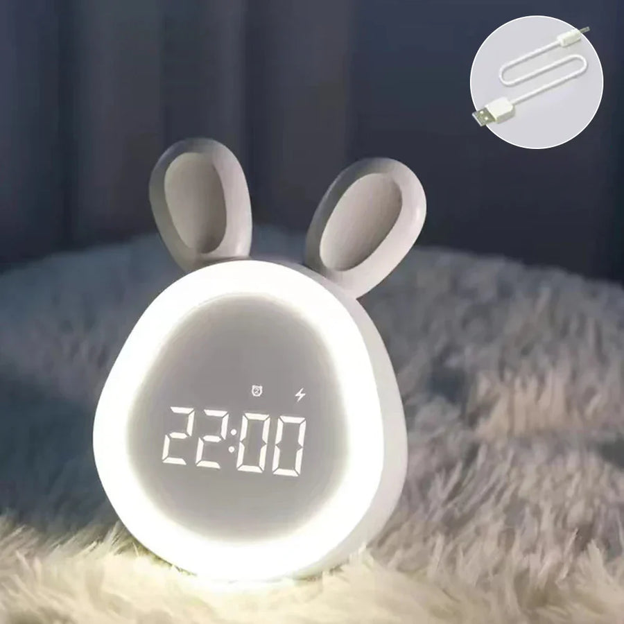 GlowBun - Lampada notturna a forma di coniglio giocosa con luminosità regolabile