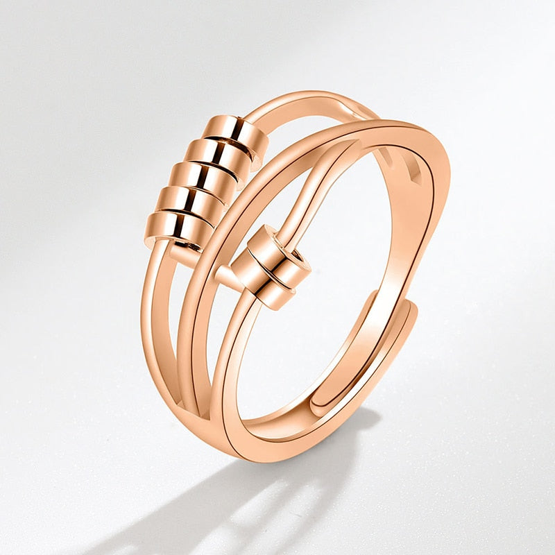 Willow - Anello antistress con perline rotanti per concentrazione e comfort