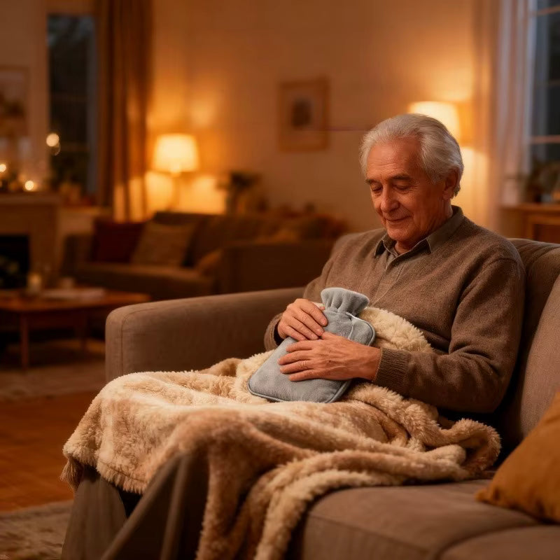 SnugTherm - Hot Water Bottle With Removable Wool Cover