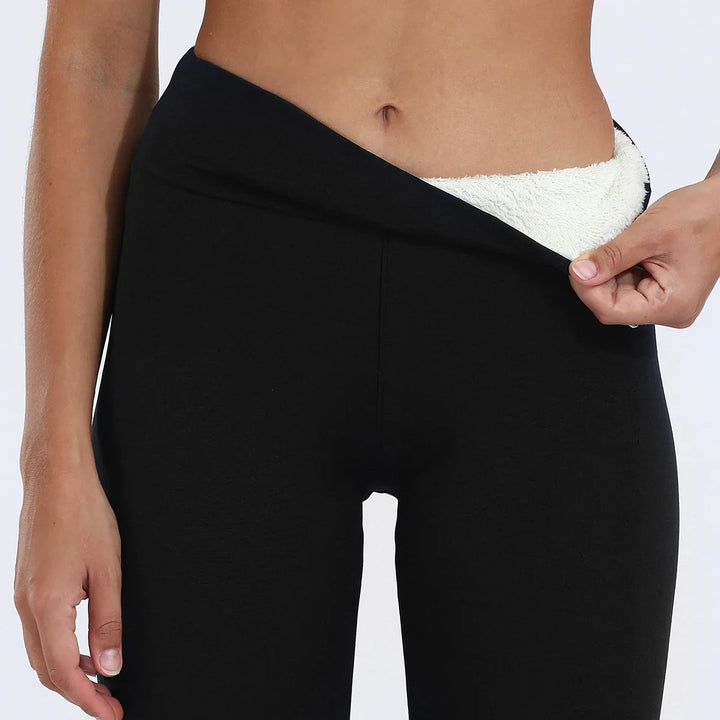 Emma - Leggings doublés en polaire avec poches pratiques pour confort et style