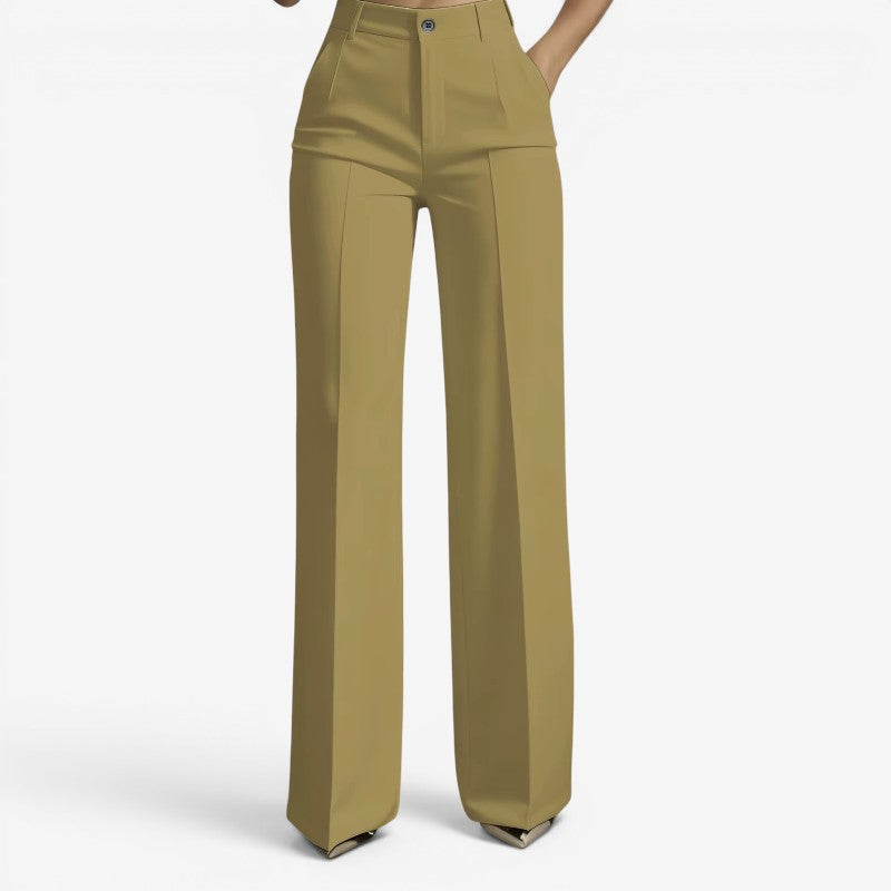 Women's High Waisted Straight Leg Pants