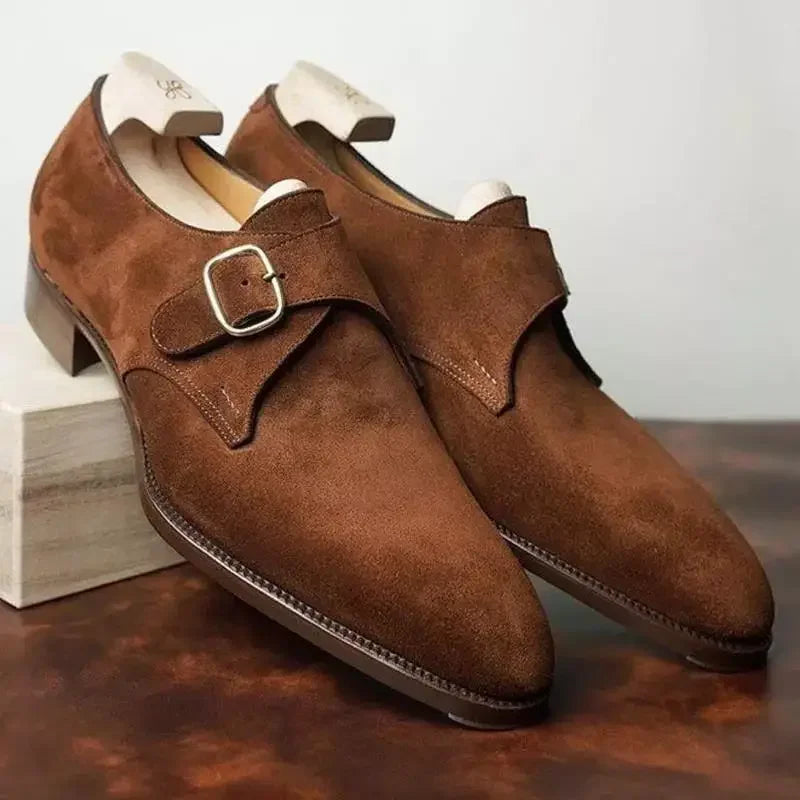 Ethan - Chaussures classiques à boucle Monk Strap avec coupe solide