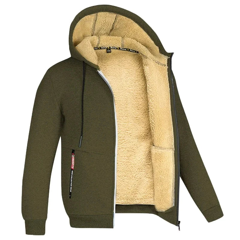 Nathaniel - Jacket with Hood and Long Sleeves with Zipper Closure