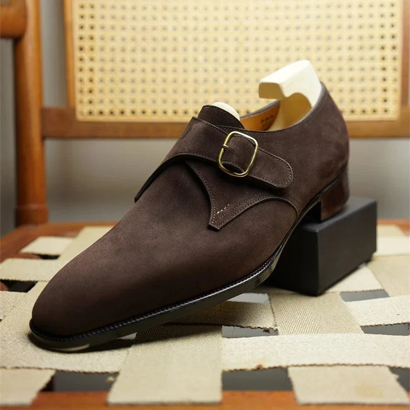 Ethan - Chaussures classiques à boucle Monk Strap avec coupe solide