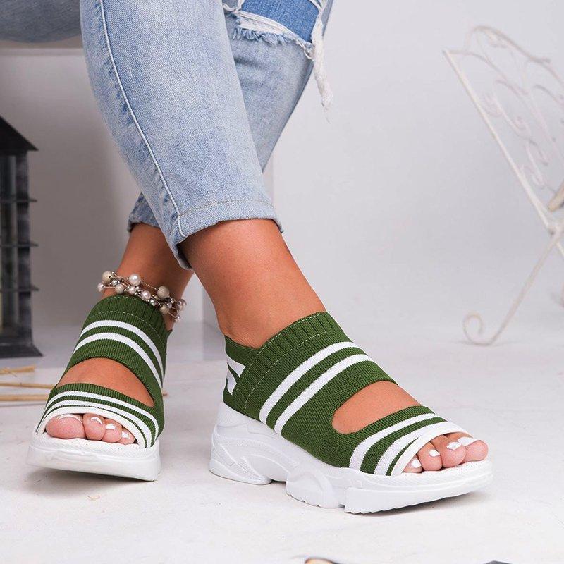 Melanie - Slip-On sandalen met Uitgesneden ontwerp en dikke zool