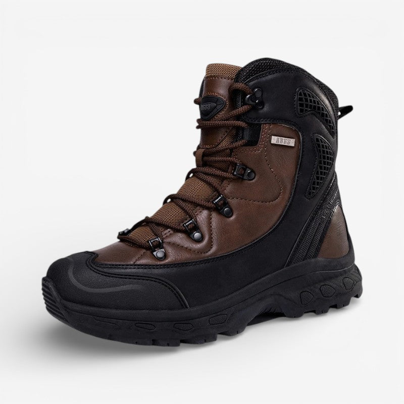 Ethan – Stivaletti antiscivolo con punta tonda e chiusura con lacci | Vestibilità regolabile con suola stabile | Taglie 39–47 | Grigio, Kaki, Blu, Marrone