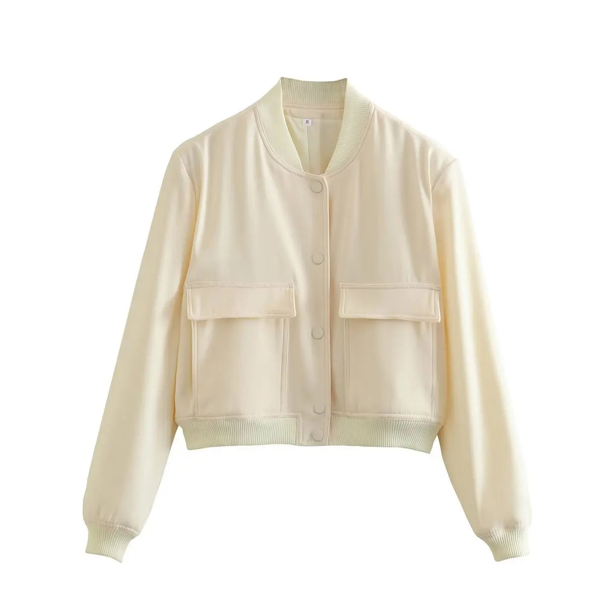 Anna - Trendy bomber bunda s výstrihom do V a praktickými vreckami