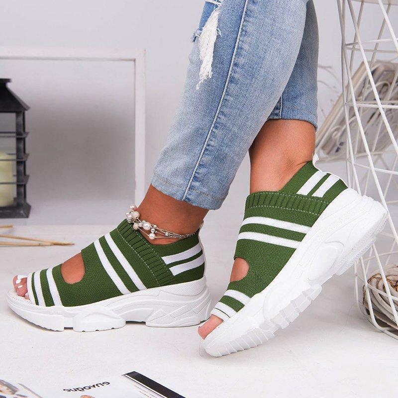 Melanie - Slip-On sandalen met Uitgesneden ontwerp en dikke zool