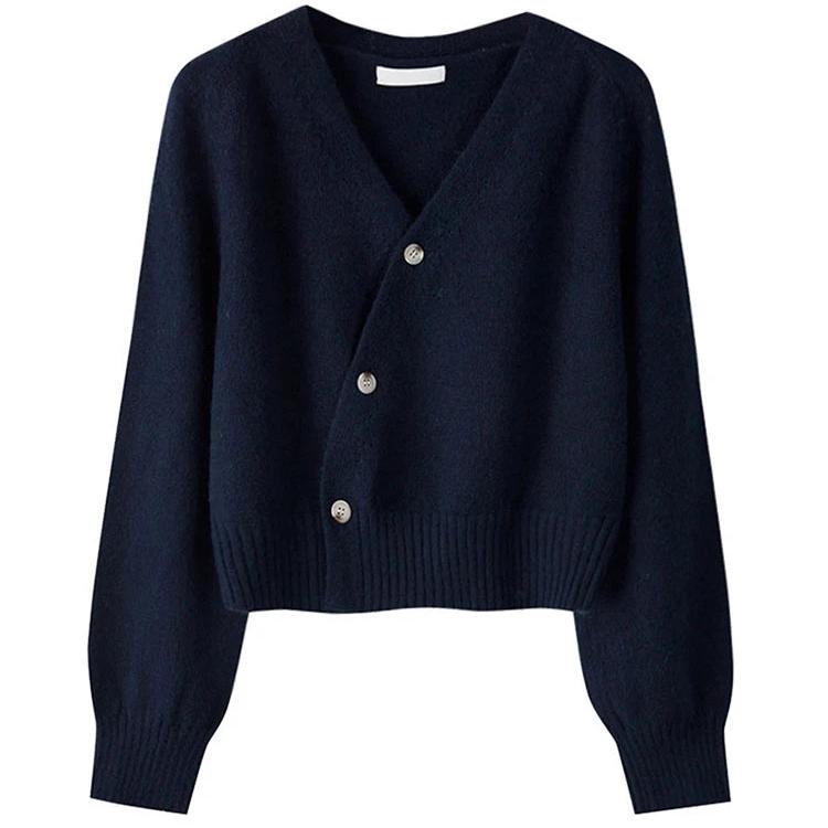 Freya - Maglione raffinato con scollo a V e dettagli unici con bottoni