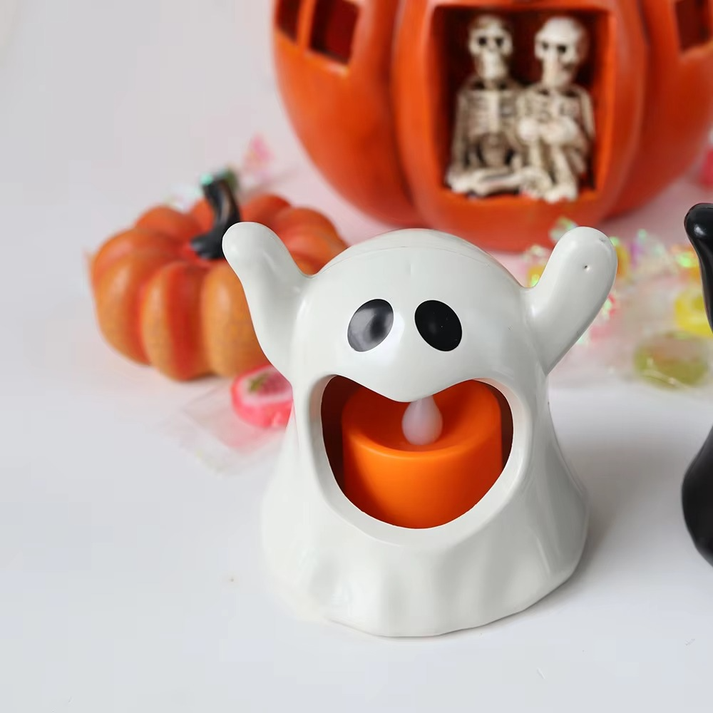 Halloween Ghost LED Lamp – Battery Operated Decoration