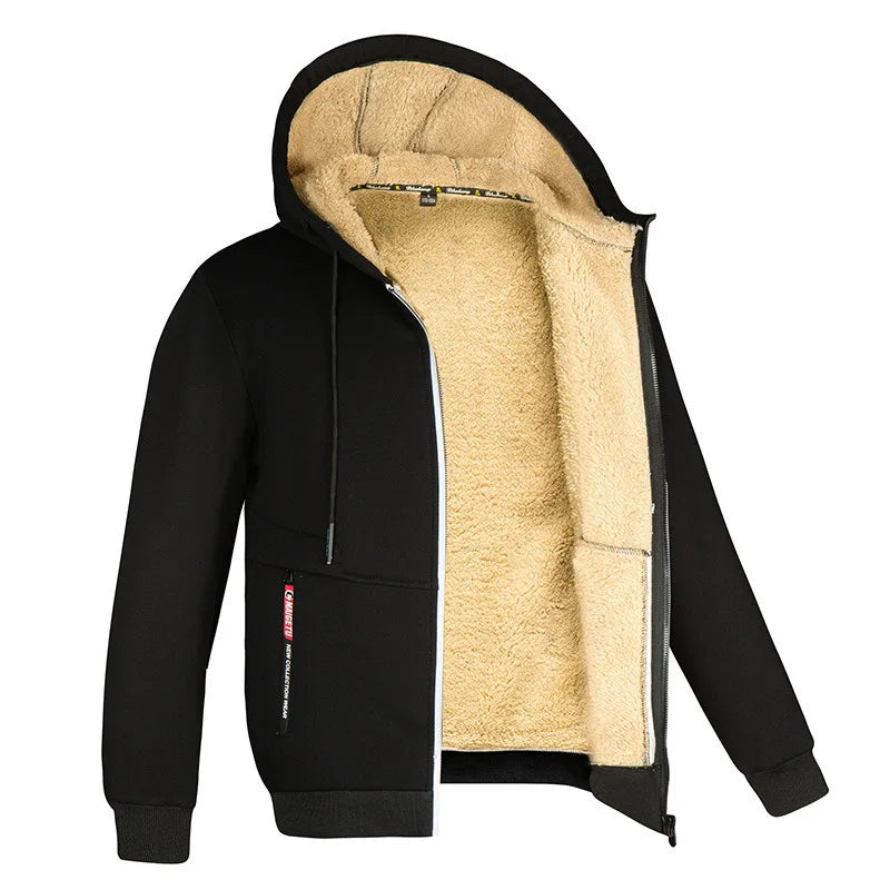 Nathaniel - Jacket with Hood and Long Sleeves with Zipper Closure
