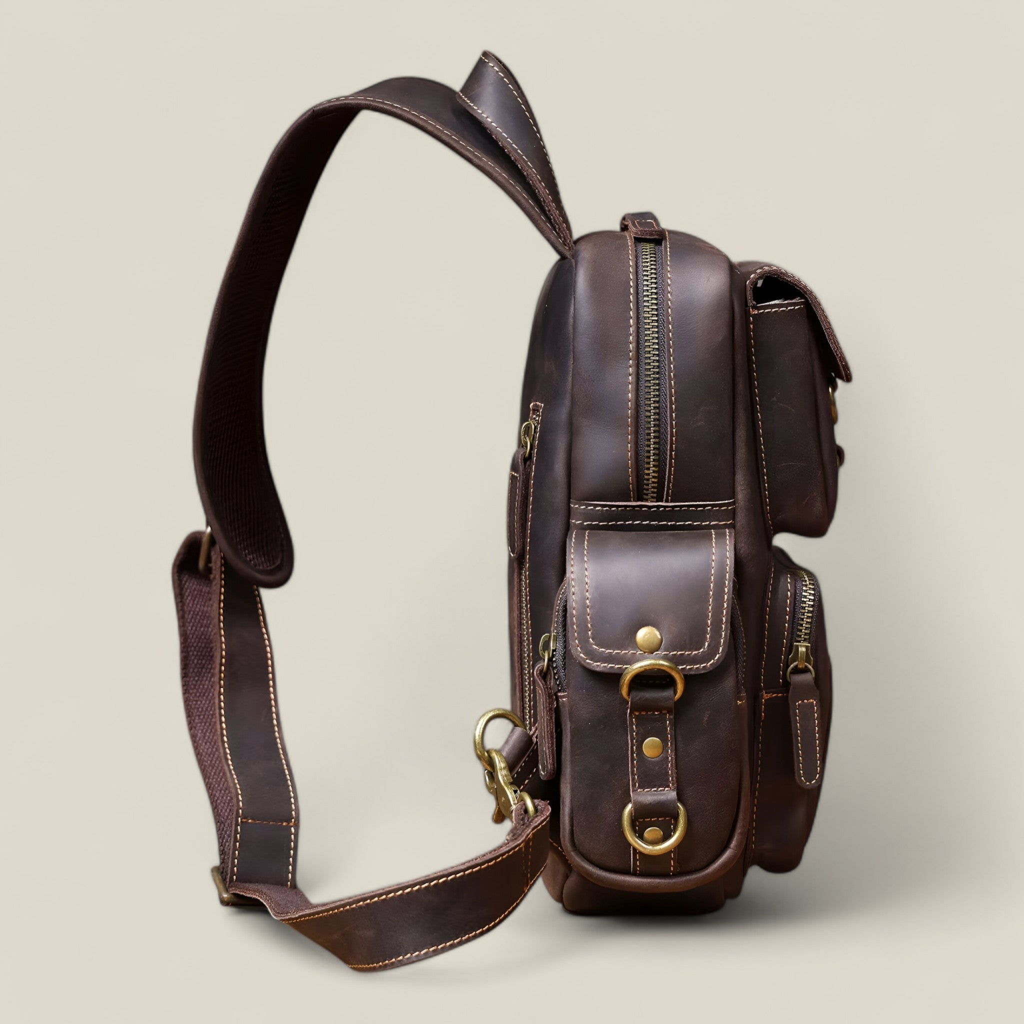 Joris - Geantă crossbody cu design vintage, spațioasă și cu curea reglabilă