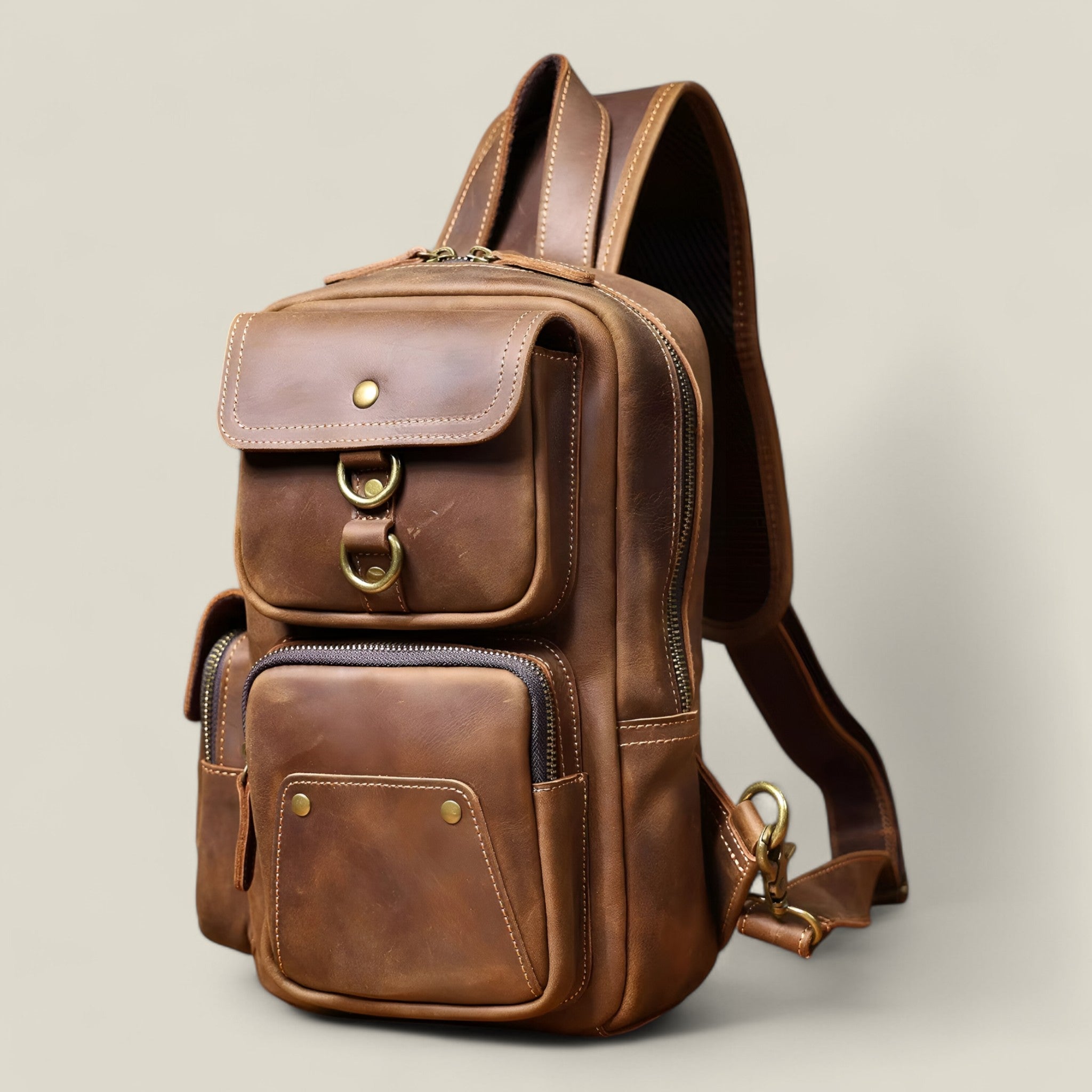 Joris - Geantă crossbody cu design vintage, spațioasă și cu curea reglabilă