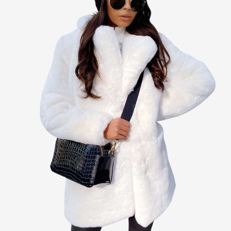 Emma - Jacket with Long Sleeves, Side Pockets, and Notched Collar