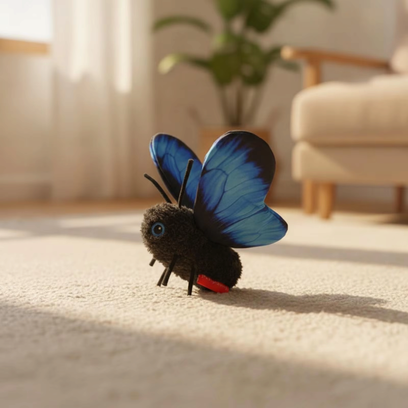 Juguete automático para gatos FlutterPaws con mariposa aleteante y sensor de movimiento