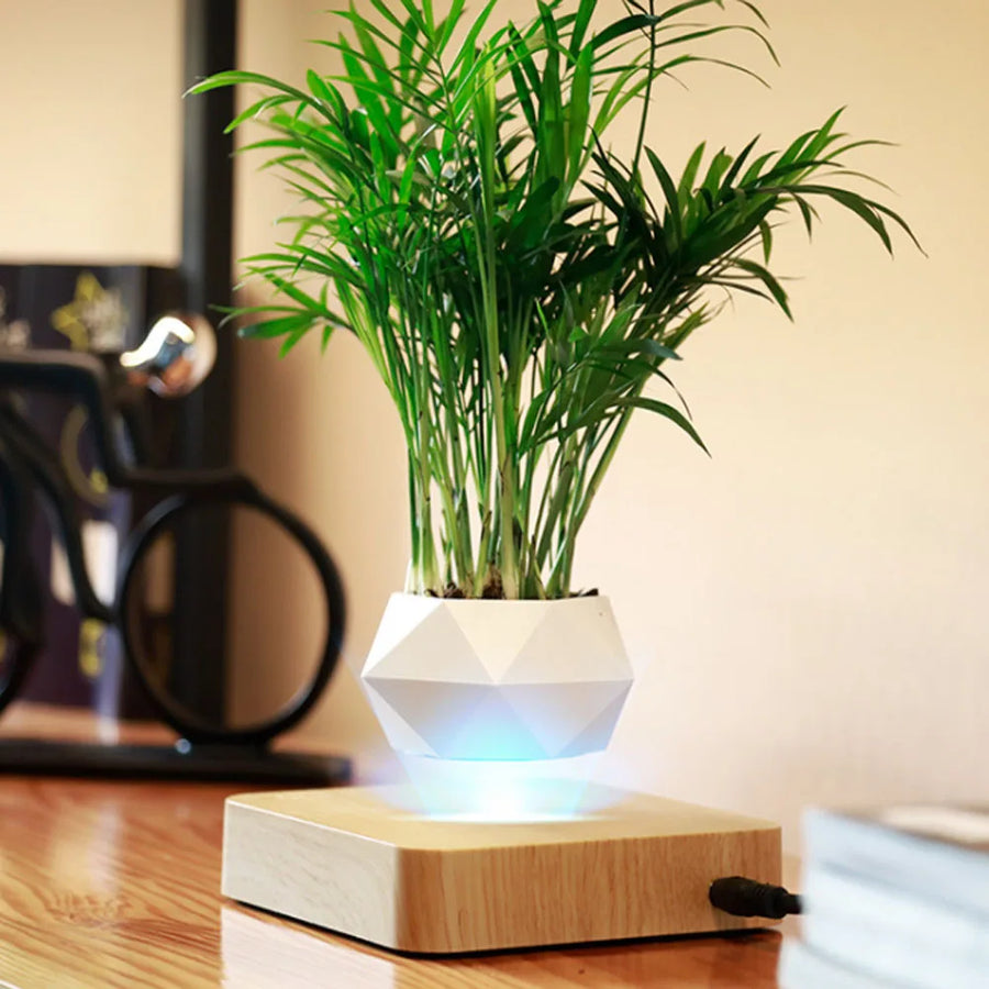 OrbitGrow - Futuristic floating planter with a fascinating 360° rotation