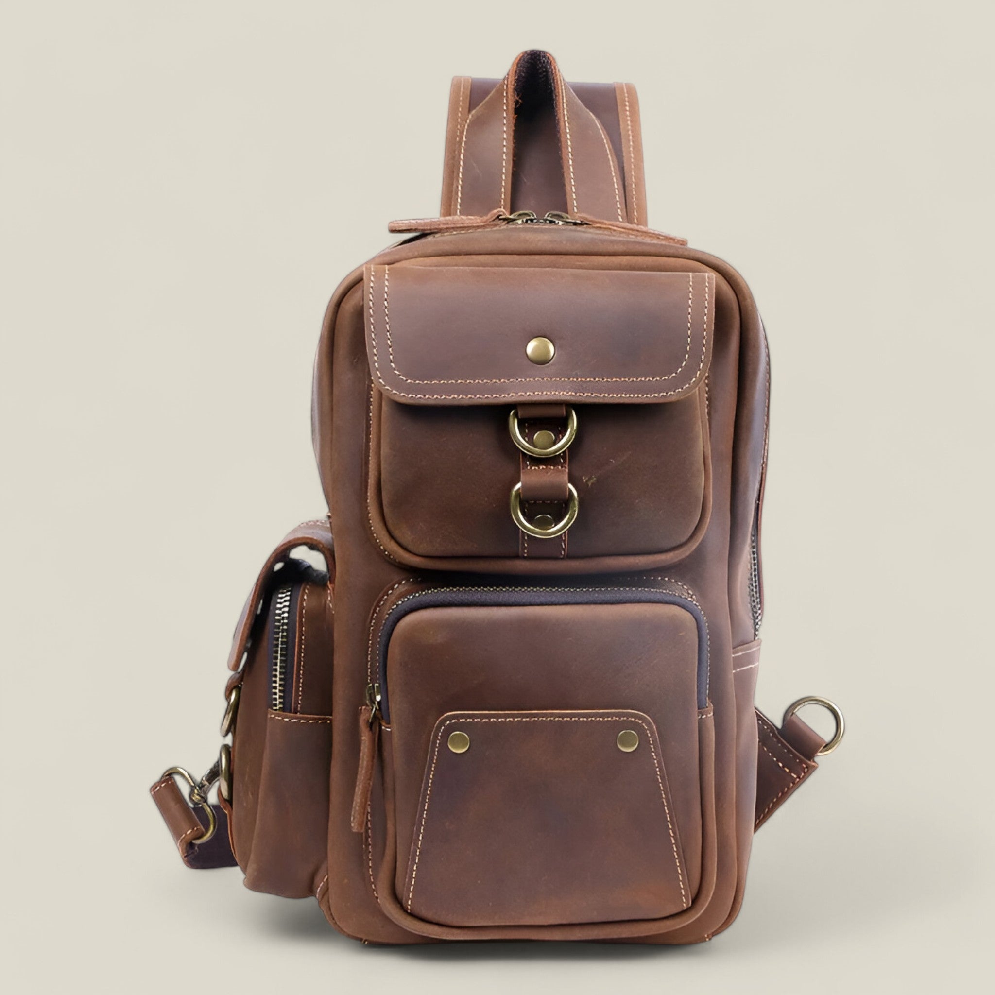 Joris - Geantă crossbody cu design vintage, spațioasă și cu curea reglabilă