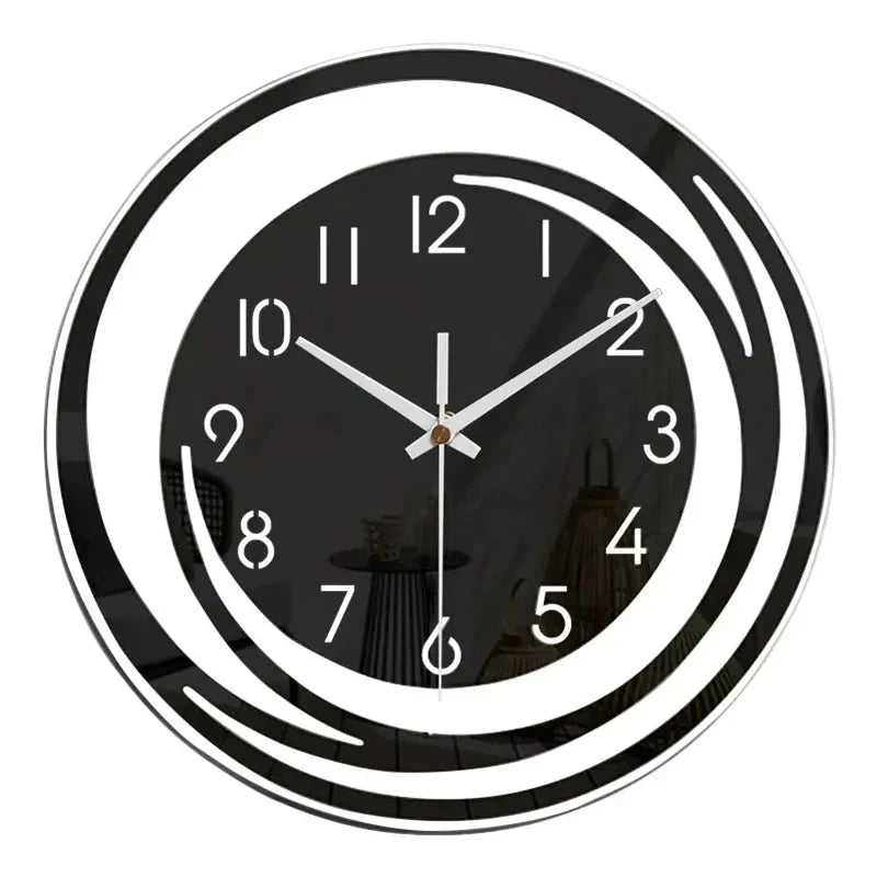 SilentRing - Ceas de perete minimalist rotund pentru sufragerie