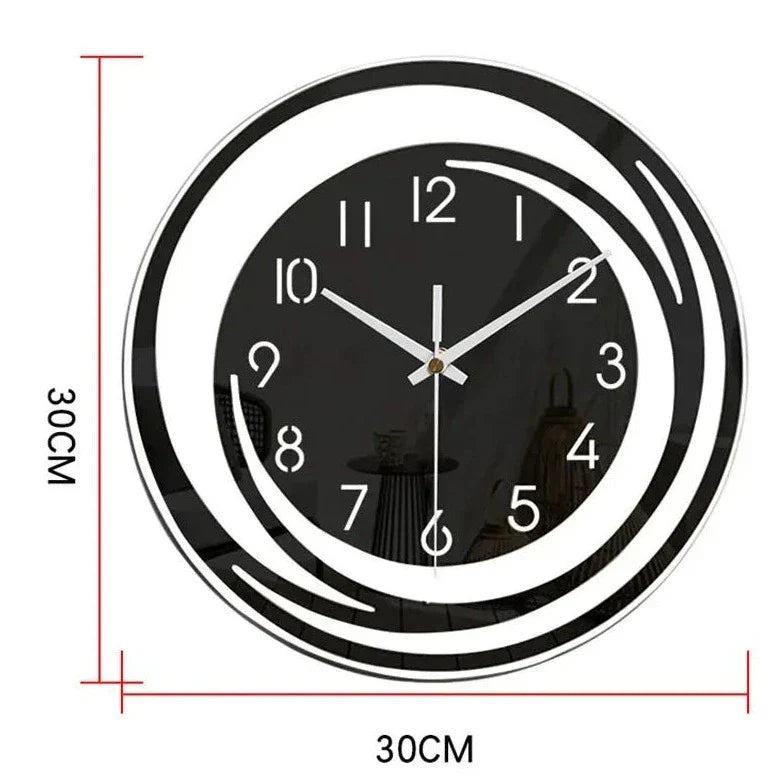 SilentRing - Ceas de perete minimalist rotund pentru sufragerie