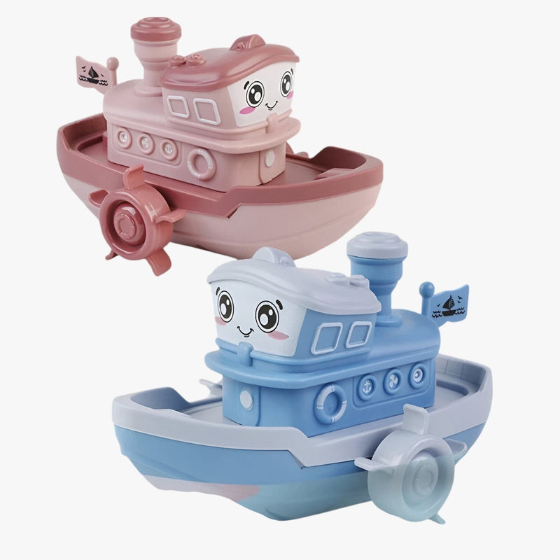 WasserSpass – Bateau jouet de bain à remonter avec bords arrondis et forme compacte
