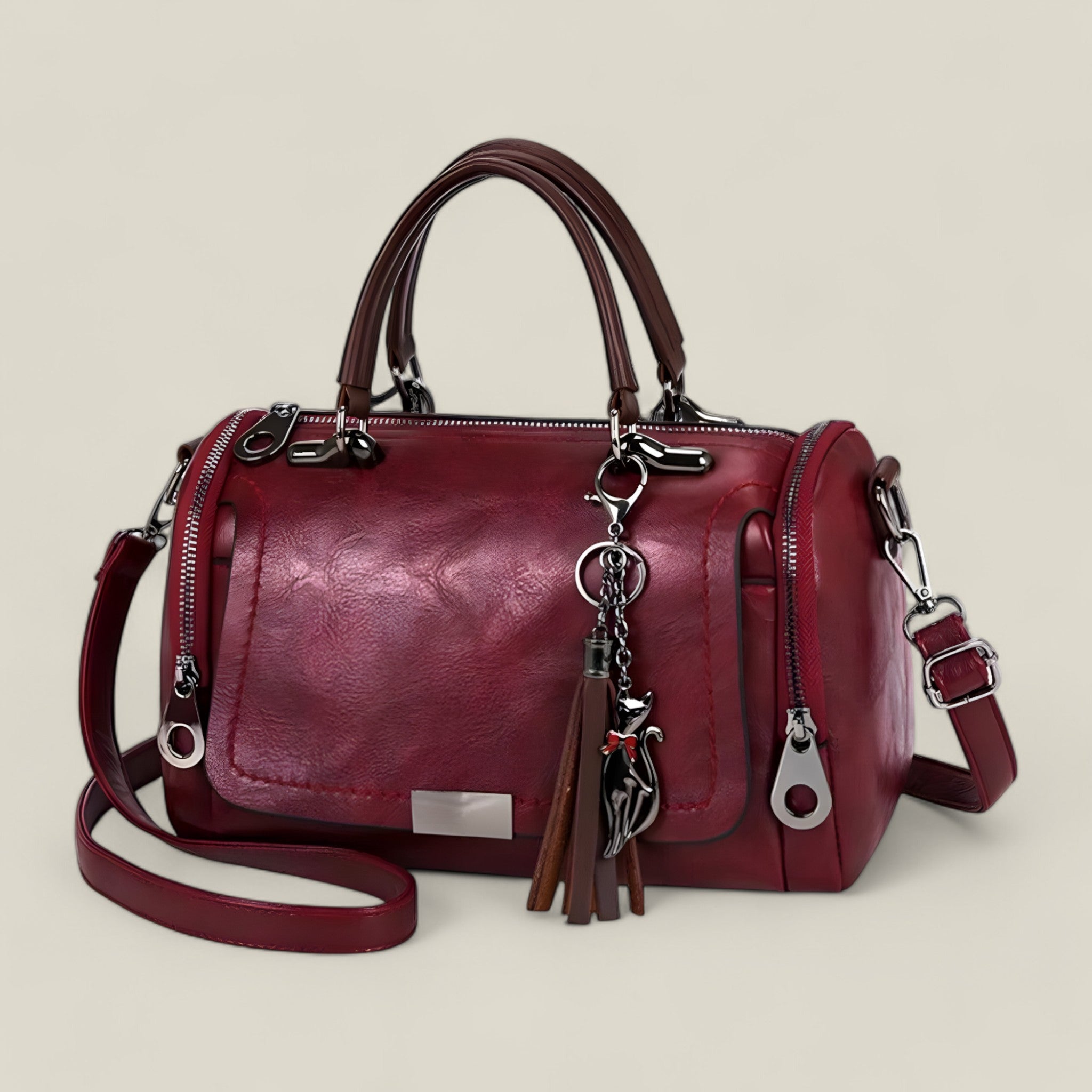 Celeste - Chic borsa a tracolla con trendy nappina e tracolla regolabile
