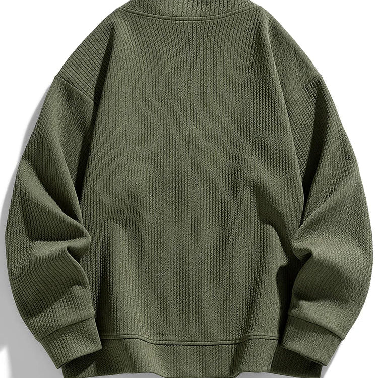 Colin - Warm long-sleeve knitted jacket with zipper and pockets