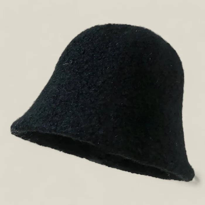 Rowan - Unisex Monochrome Wool Beanie with Adjustable Fit for Winter Warmth