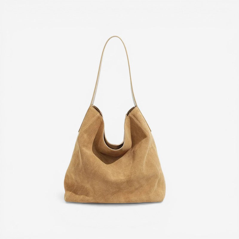 Borsa a tracolla compatta in pelle con chiusura a cerniera