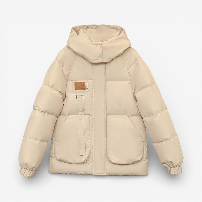 Solene – Long Sleeve Hooded Jacket with Zippered Pockets