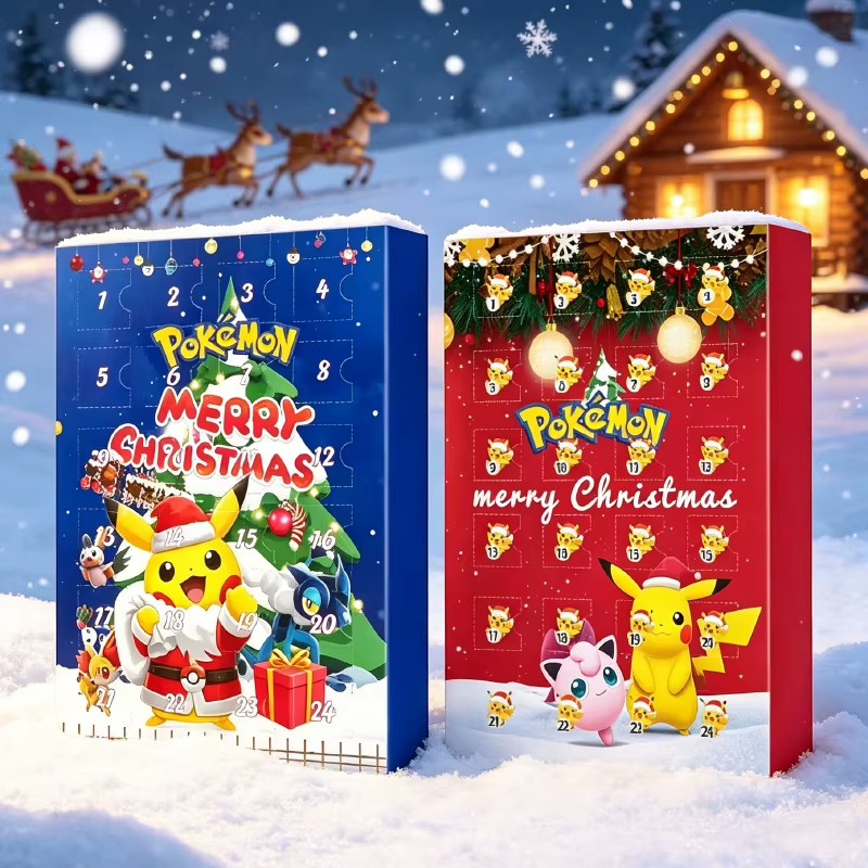 Festiva - Calendrier de l’Avent de Noël Pokémon avec 24 figurines en 3D