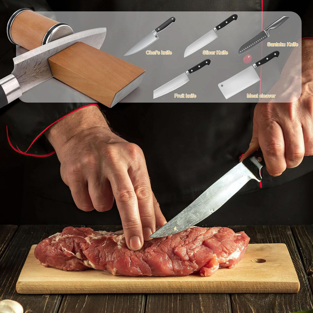 Sharpenix - brousek na nože s diamantovým válečkem a magnetickým úhlovým vodítkem