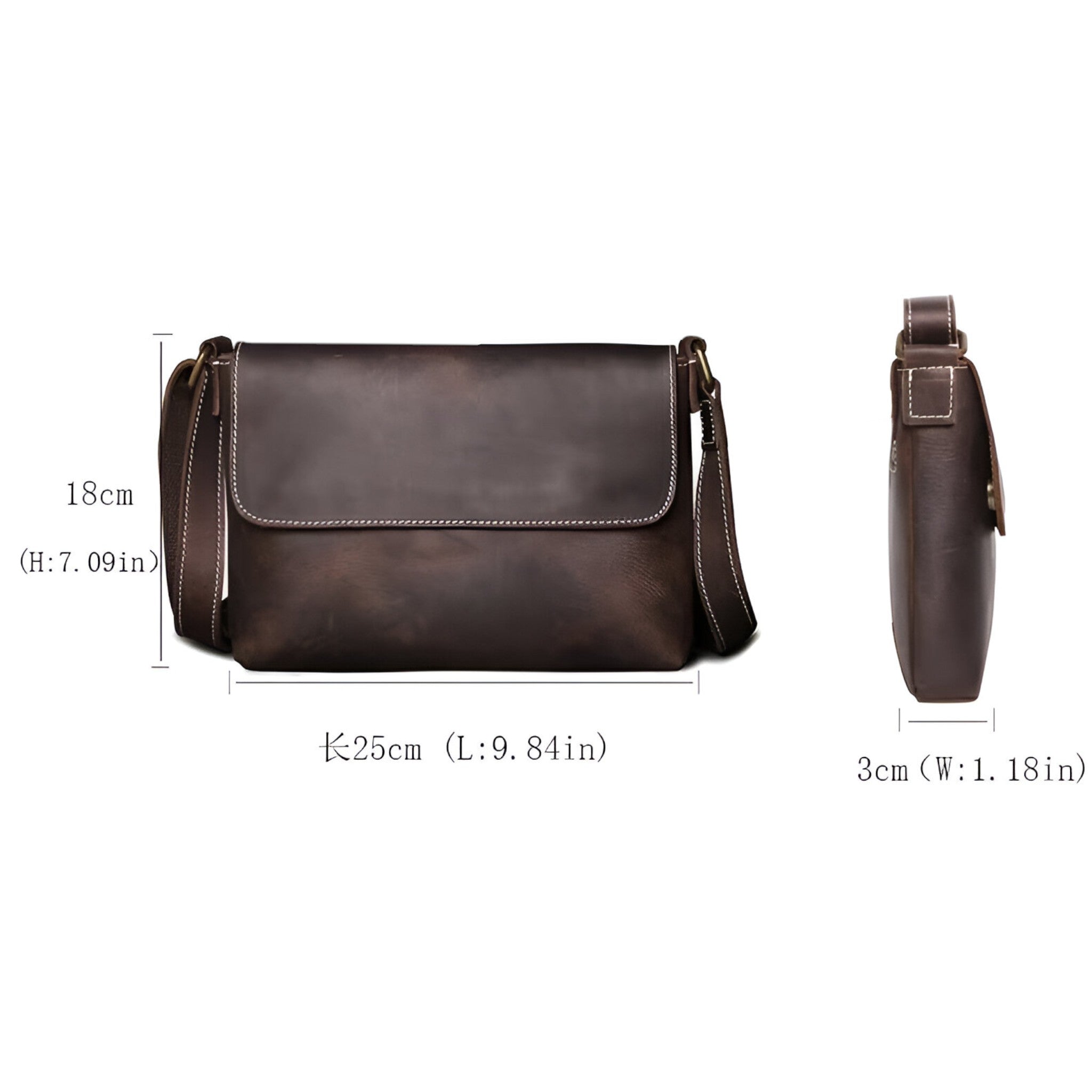 Elijah - Elegantní vintage kabelka přes rameno s prostorným interiérem a ergonomickými popruhy