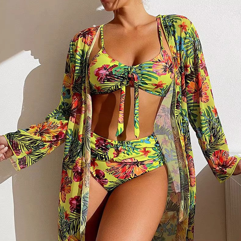 Zaria – Set bikini trendy con vita alta e copricostume elegante