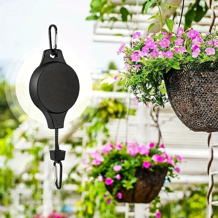 HangEase - Space-Saving Plant Hanger with Adjustable Height and Pet Protection | Buy 1+1 Free