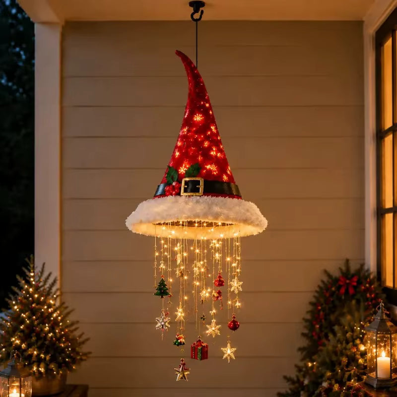 Gorro navideño colgante Yulehat - Decoración con luces LED
