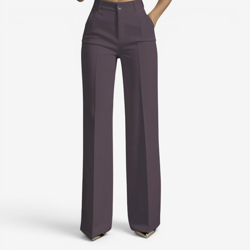 Women's High Waisted Straight Leg Pants
