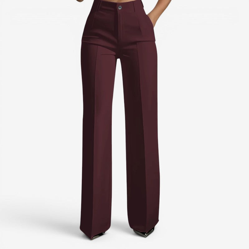 Women's High Waisted Straight Leg Pants