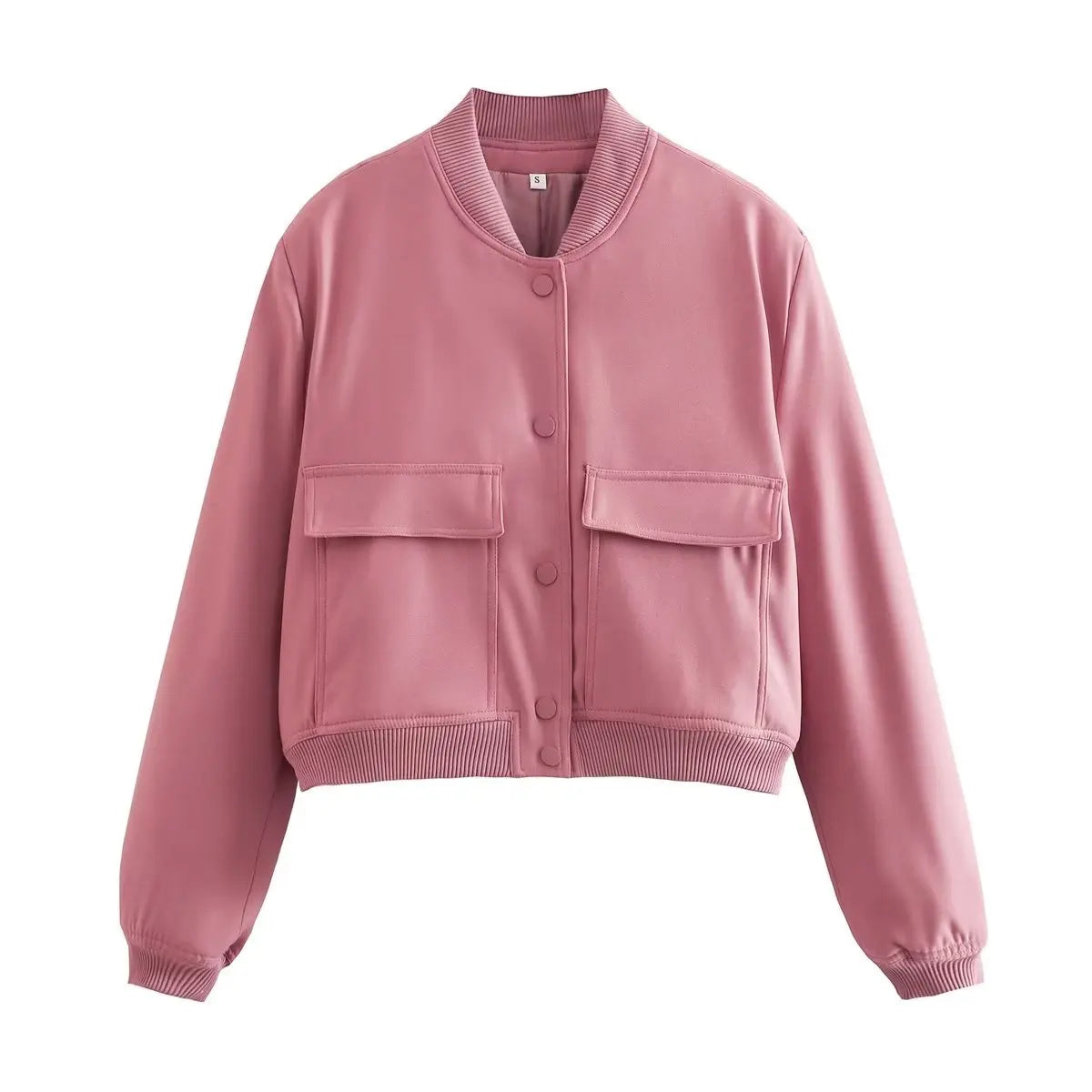 Anna - Trendy bomber bunda s výstrihom do V a praktickými vreckami