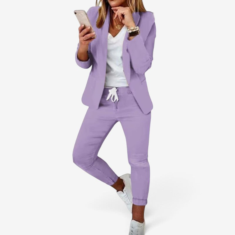 Emma - Two Piece Suit with Open Blazer and Pants