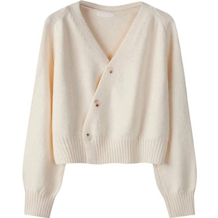 Freya - Maglione raffinato con scollo a V e dettagli unici con bottoni